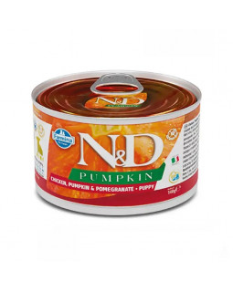 Farmina N&D Grain Free Pumpkin Puppy Mini Chicken Беззерновий консервований корм з куркою, гарбузом та гранатом для цуценят дрібних порід