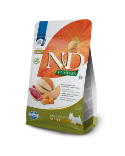 Farmina N&D Pumpkin Duck & Cantaloupe Adult Mini беззерновий сухий корм з качкою, гарбузом і мускатною динею для дорослих собак дрібних порід
