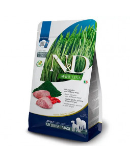 Farmina N&D Spirulina Lamb Adult Medium&Maxi сухой корм для собак середніх та великих порід з ягням та ягодами годжі