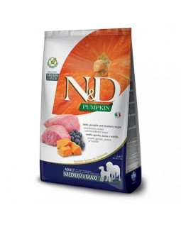 Farmina N&D Gгain Free Pumpkin Adult Medium&Maxi Lamb & Blueberry беззерновий корм для собак середніх і великих порід з ягням та чорницею