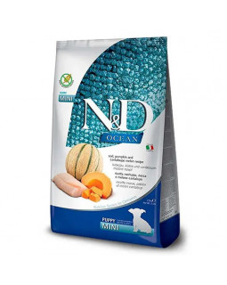 Farmina N&D Grain Free Ocean Cod, Pumpkin & Cantaloupe Melon Puppy Mini беззерновий сухий корм для цуценят маленьких порід