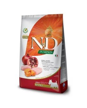 Farmina N&D Pumpkin GF Dog Chicken & Pomegranate Adult Mini беззерновий сухий корм з куркою, гарбузом та гранатом для дорослих собак дрібних порід