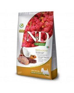 Farmina N&D Quinoa Skin&Coat Adult Mini Сухий корм при харчовій алергії з перепелом та кіноа для малих порід Farmina N&D Quinoa Skin&Coat Adult Mini Сухий корм при харчовій алергії з перепелом та кіноа для малих порід