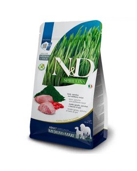 Farmina N&D Spirulina Lamb Adult Medium&Maxi сухой корм для собак середніх та великих порід з ягням та ягодами годжі