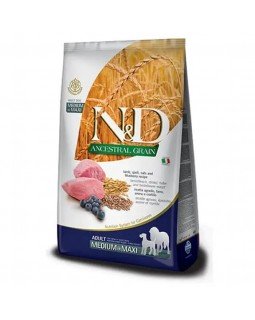 Farmina N&D Low Grain Dog Lamb&Blueberry Adult Medium&Maxi низькозерновий корм для собак середніх та великих порід з ягням Farmina N&D Low Grain Dog Lamb&Blueberry Adult Medium&Maxi низькозерновий корм для собак середніх та великих порід з ягням