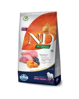 Farmina N&D Gгain Free Pumpkin Adult Giant Maxi Lamb & Blueberry беззерновий корм для собак великих і гігантських порід з ягням та чорницею