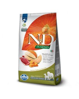 Farmina N&D Gгain Free Pumpkin Adult Medium&Maxi Duck&Cantaloupe беззерновий корм для собак середніх і великих порід з качкою та динею