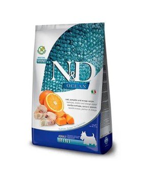 Farmina N&D Grain Free Ocean Cod, Pumpkin & Orange Adult Mini Беззерновий сухий корм з тріскою та апельсином для собак дрібних порід