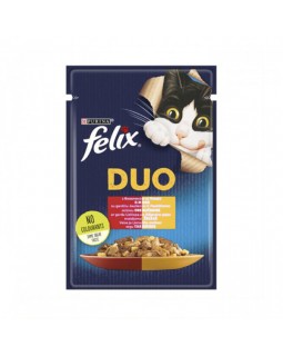 Felix Fantastic Duo с говядиной и птицей кусочки в желе