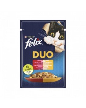 Felix Fantastic Duo с говядиной и птицей кусочки в желе Felix Fantastic Duo с говядиной и птицей кусочки в желе