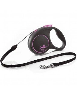 Flexi Black Design М рулетка-поводок до 20 кг/5 метра(трос)-foto4