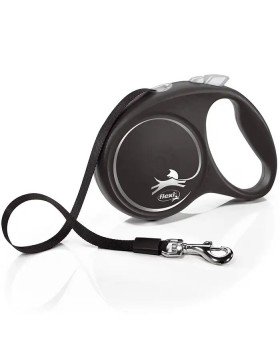 Flexi Black Design М рулетка-поводок до 25 кг/5 метра(лента)-foto2