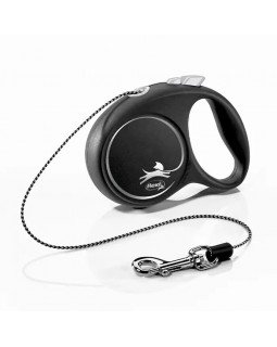Flexi Black Design ХS рулетка-поводок до 8 кг/3 метра(трос)
