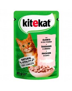 Kitekat Для котов с лососем в соусе