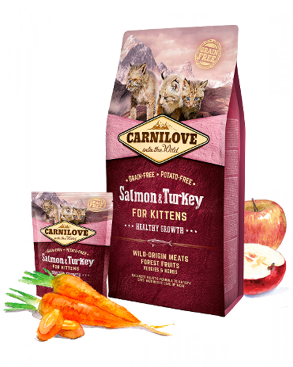 Carnilove Cat Salmon & Turkey Kitten для кошенят з лососем та індичкою
