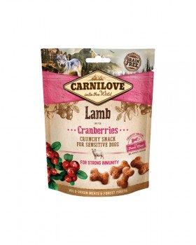 Carnilove Dog Crunchy Snack для собак з ягням і журавлиною