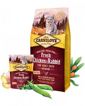 Carnilove Cat Fresh Chicken & Rabbit Gourmand для дорослих котів з куркою і кроликом Carnilove Cat Fresh Chicken & Rabbit Gourmand для дорослих котів з куркою і кроликом