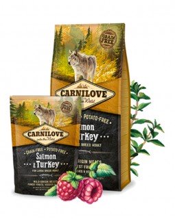 Carnilove Adult Large Breed Salmon & Turkey для дорослих собак великих порід з лососем та індичкою Carnilove Adult Large Breed Salmon & Turkey для дорослих собак великих порід з лососем та індичкою