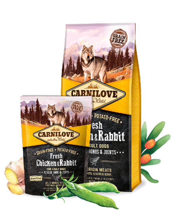 Carnilove Fresh Chicken & Rabbit for Adult Dog для дорослих собак всіх порід з куркою і кроликом