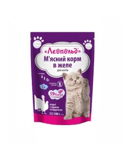 Леопольд Асорті для дорослих котів з куркою та індичкою в желе