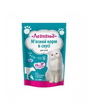 Леопольд Рагу для дорослих котів з телятиною та овочами у соусі