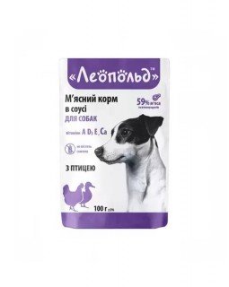 Леопольд М'ясний корм для дорослих собак з птахом у соусі Леопольд М'ясний корм для дорослих собак з птахом у соусі