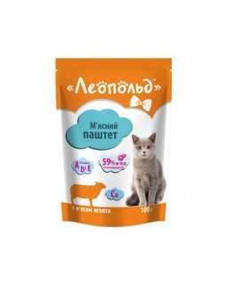 Леопольд М'ясний паштет для дорослих котів з ягням