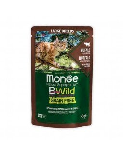 Monge Cat Wet Bwild Grain Free консерва для котів з м'ясом буйвола (шматочки в соусі)