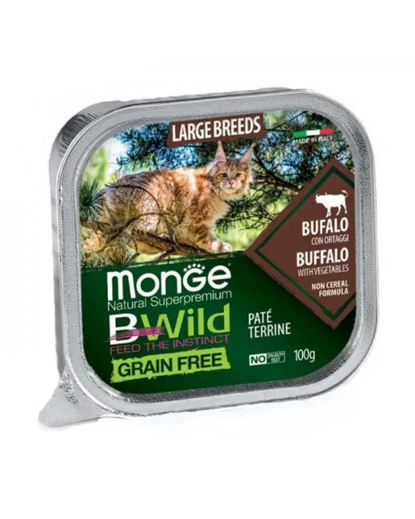 Monge Cat Wet Bwild Grain Free консерва для котів з м'ясом буйвола (паштет)