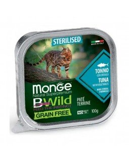 Monge Cat Wet Bwild Grain Free Sterilised консерва для стерилізованих котів з тунцем та овочами (паштет)