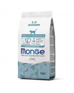Monge Natural Superpremium Monoprotein Kitten Сухий корм з фореллю для кошенят у віці від 1 до 12 місяців