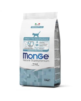 Monge Natural Superpremium Monoprotein Kitten Сухий корм з фореллю для кошенят у віці від 1 до 12 місяців