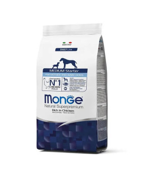 Monge Dog Medium Starter сухий корм для годуючих самок і цуценят середніх порід з куркою