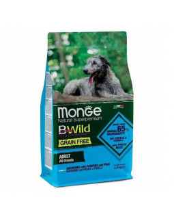 Monge BWild Grain Free Anchovies Adult All Breed сухий беззерновий корм з анчоусом для дорослих собак всіх порід