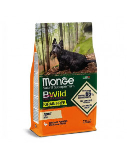 Monge BWild Grain Free Duck Adult Mini сухий беззерновий корм з качкою для дорослих собак дрібних порід