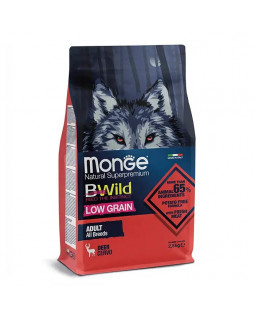 Monge BWild Low Grain Dog Adult Deer сухий низькозерновий корм з олениною для дорослих собак всіх порід