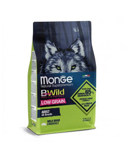 Monge BWild Low Grain Dog Adult Wild Boar сухий низькозерновий корм з диким кабаном для дорослих собак всіх порід