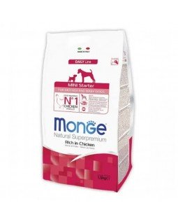Monge Dog Mini Starter сухий корм для годуючих самок і цуценят маленьких порід з куркою Monge Dog Mini Starter сухий корм для годуючих самок і цуценят маленьких порід з куркою