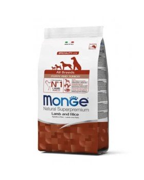Monge Dog All breeds Puppy & Junior сухий корм для цуценят великих порід з ягням та рисом