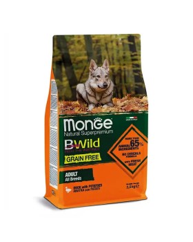 Monge BWild Grain Free Duck Adult All Breed сухий беззерновий корм з качкою для дорослих собак всіх порід