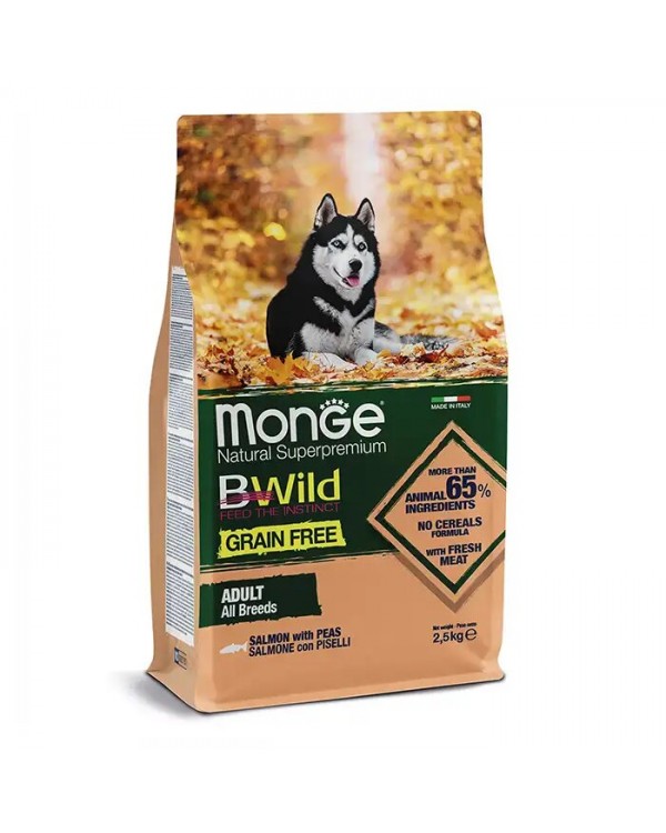 Monge BWild Grain Free Salmon Adult All Breed сухий беззерновий корм з лососем для дорослих собак всіх порід