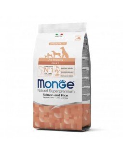 Monge Dog All breeds Adult сухий корм для дорослих собак всіх порід з лососем та рисом Monge Dog All breeds Adult сухий корм для дорослих собак всіх порід з лососем та рисом