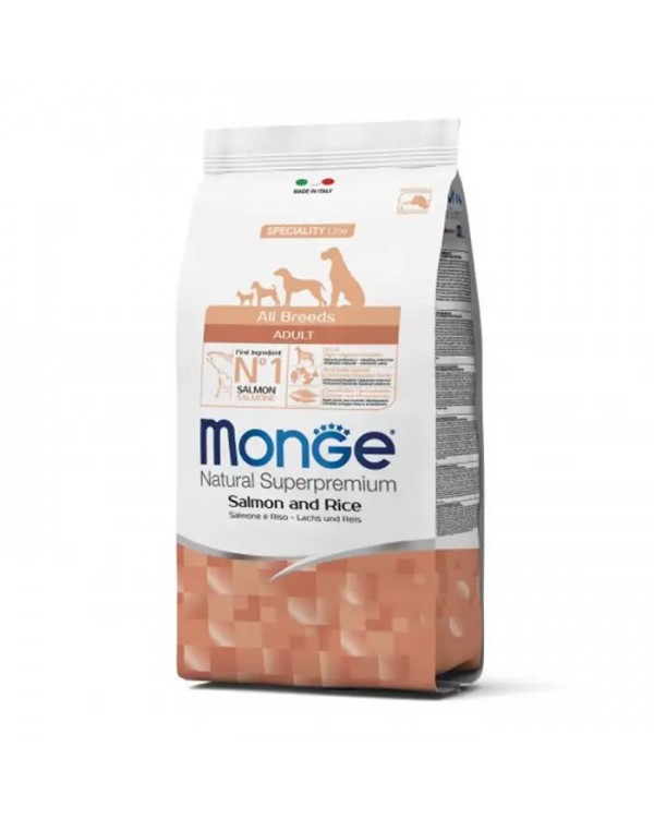 Monge Dog All breeds Adult сухий корм для дорослих собак всіх порід з лососем та рисом