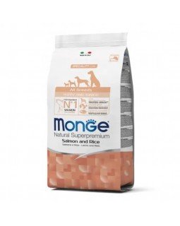 Monge Dog All breeds Puppy & Junior сухий корм для цуценят всіх порід з лососем та рисом Monge Dog All breeds Puppy & Junior сухий корм для цуценят всіх порід з лососем та рисом
