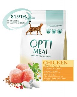 OptiMeal Для дорослих котів з куркою
