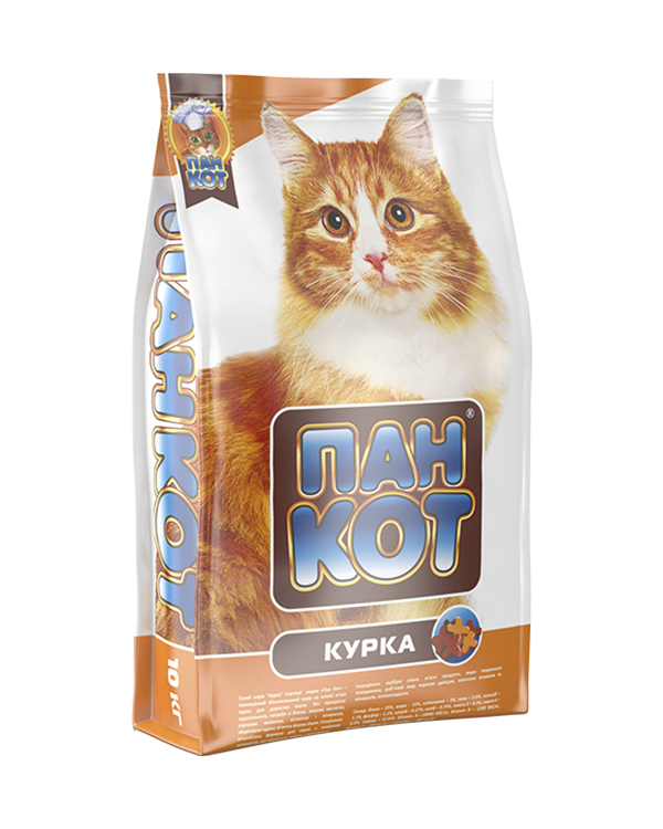Пан Кіт Для дорослих котів з куркою