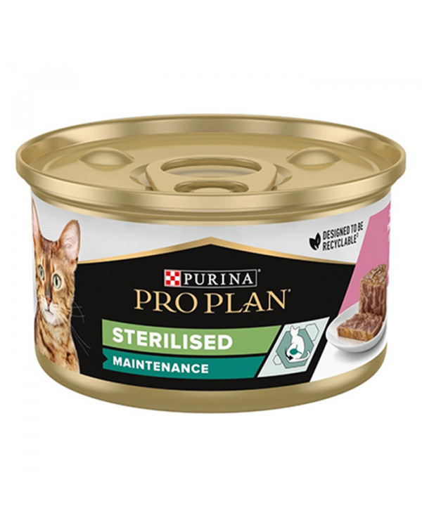 Pro Plan Sterilised паштет для стерилизованных котов с лососем и тунцом