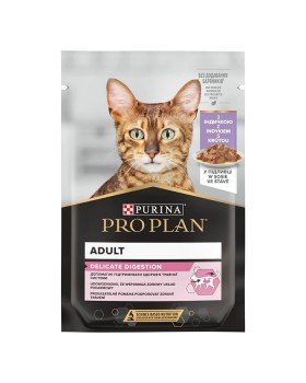Pro Plan Delicate Nutrisavour с индейкой для котов с чувствительным пищеварение