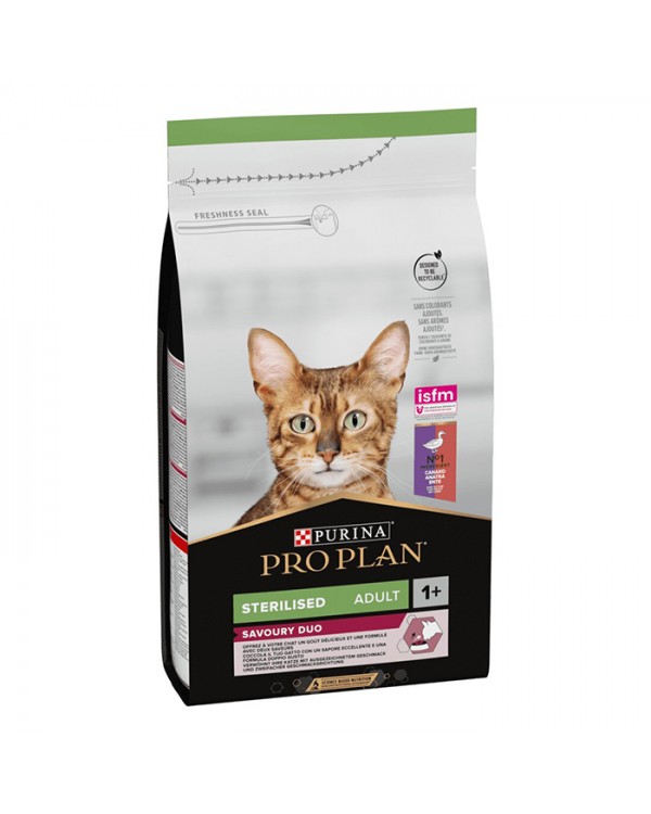 Pro Plan Cat Sterilised  для стерилизованных котов с уткой и печенью