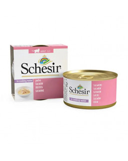 Schesir Cat Salmon Natural Style Для взрослых кошек с лососем в собственном соку, 85 гр